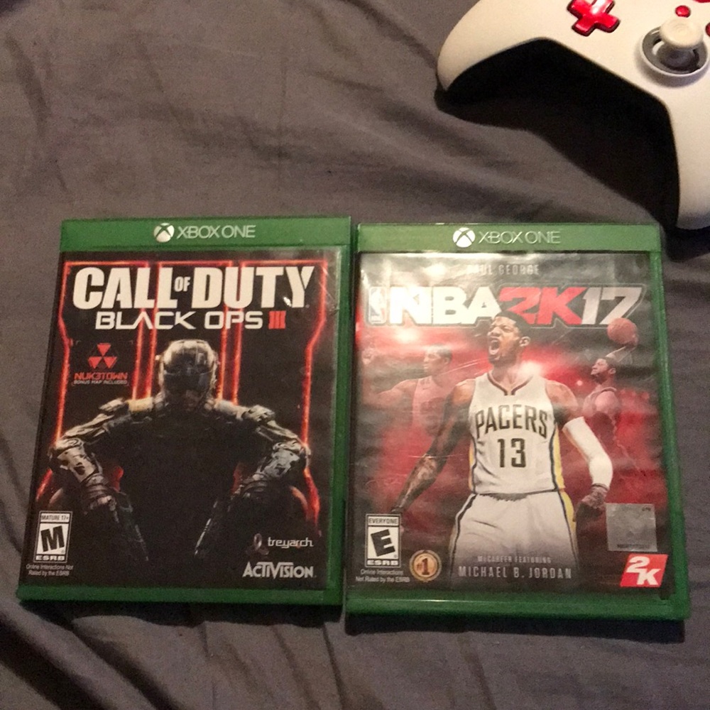 2k17 and cod bo3 for xbox one